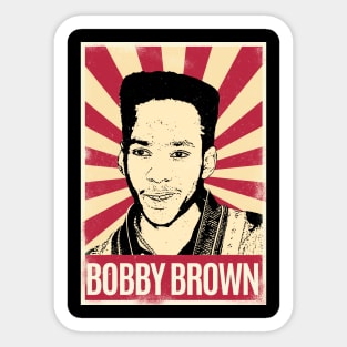 Retro Vintage Bobby Brown 80s Sticker